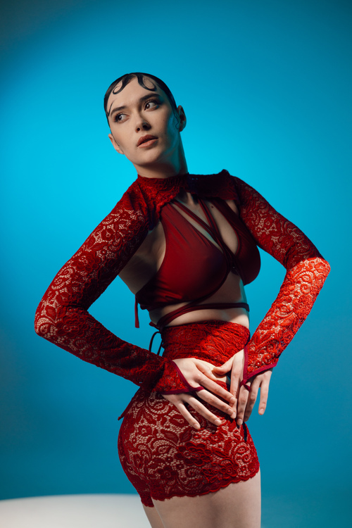 VEIL sleeves Bordo lace _ бордо мереживо