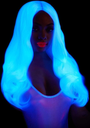 Перука довга біла Leg Avenue, хвилясті локони, довжина 68.5 см