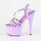 Босоніжки Pleaser Adore-713 на підборах 7 дюймів, з перехресними ремінцями 2 3/4 дюйма, колір лаванди