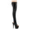 Сапоги Pleaser Adore-3017, каблук 7 дюймов, ботфорты с открытой пяткой и носком 2 3/4 дюйма, молния сбоку, чёрная искусственная кожа