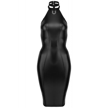 Сукня сексуальна з чокером F160 Noir Handmade, вінілова, чорна, S