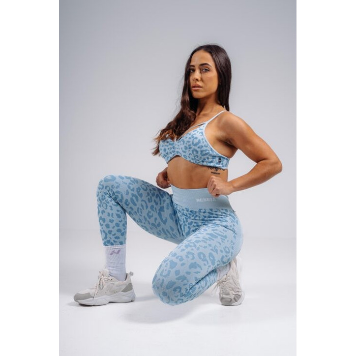 Топ Nebbia Medium Support Leopard Sports Bra PRIMAL Blue Leopard 854