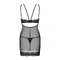 Сорочка кружевная Obsessive Allastia chemise & thong black S/M