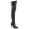 Boots Pleaser Legend-8868 *4 дюйма, застёгивающиеся на бедра, с эластичной вставкой, чёрная кожа