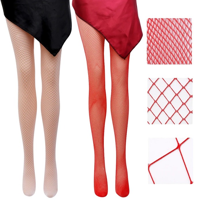 Колготки сітка бордові - Leg Avenue