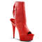 Ботильоны Pleaser Boots Delight-1018 с каблуком 6 дюймов, высотой 1 3/4 дюйма, открытым носком и задником, красные
