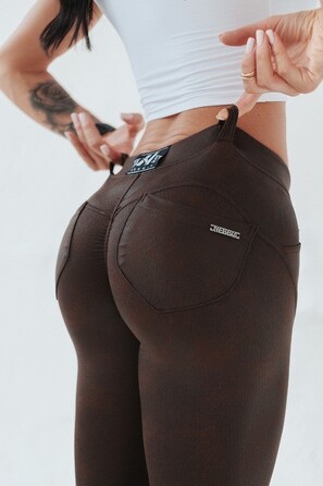 Штани NEBBIA LEATHER LOOK BUBBLE BUTT PANTS 538 Brown