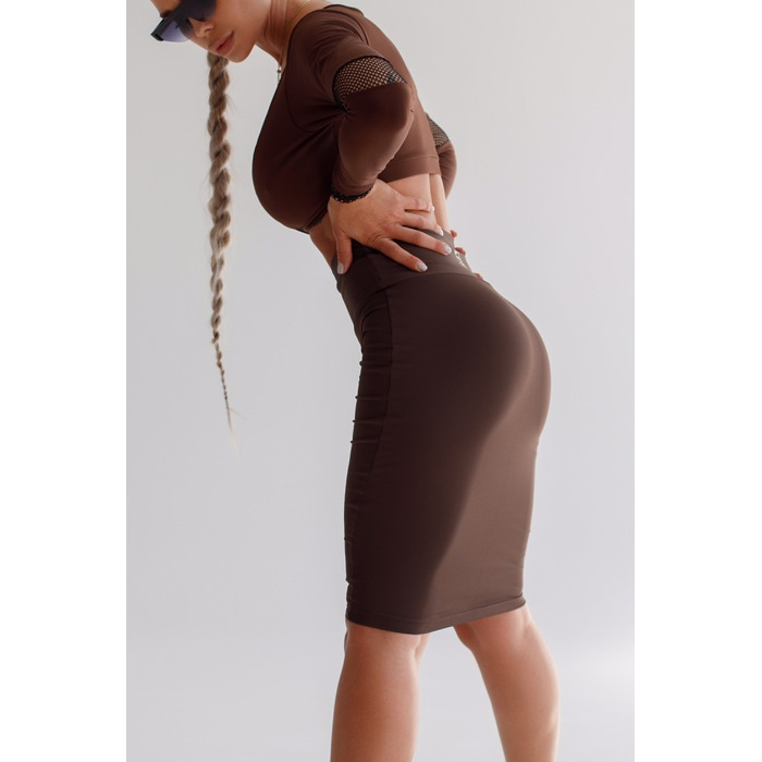 СПІДНИЦЯ BROWN PENCIL SKIRT KNEE-LENGTH 14686