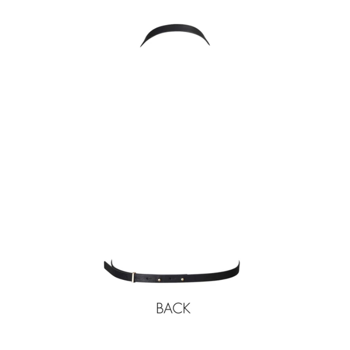 Портупея з кільцем на грудях MAZE Bijoux Indiscrets чорна, OS