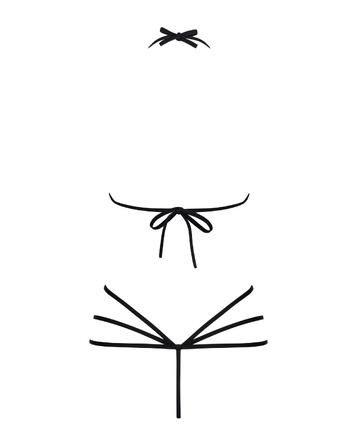 Боді Obsessive SLAVE S/M чорний