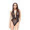 Боді із відкритою спиною Rene Rofe Open Back Lace & Net Teddy чорне, S/М