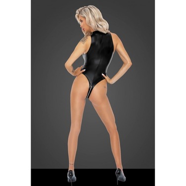 Боди S F294 Noir Handmade, с молнией, черное