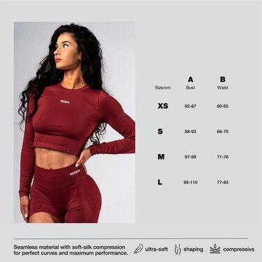 Топ Nebbia Seamless Long-Sleeve Top POWER Dark Brown 892