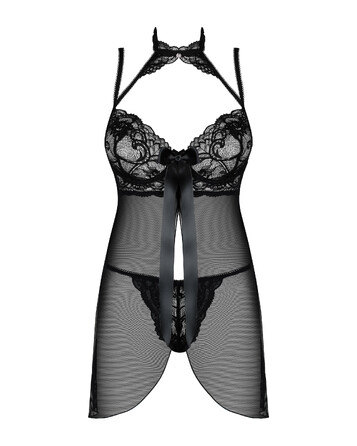 Пеньюар Obsessive Elizenes babydoll & thong S/M