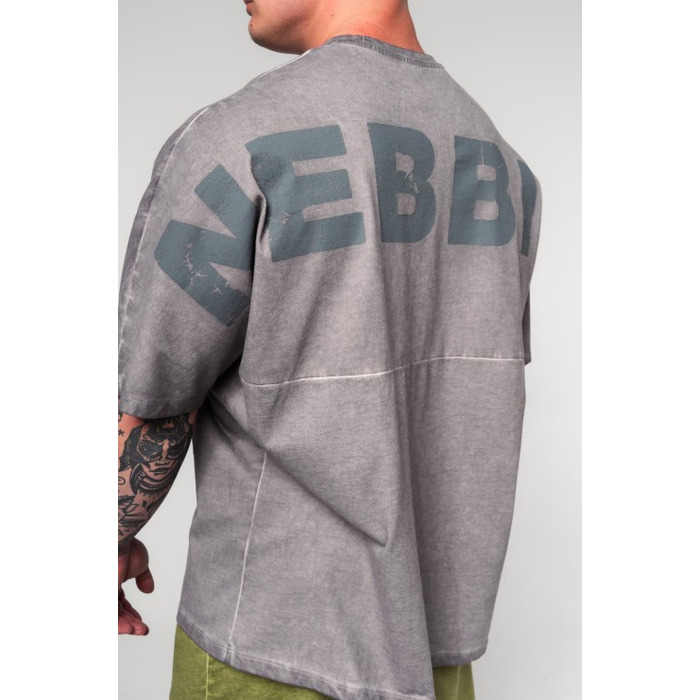 Футболка Nebbia Washed-off Oversized Heavyweight Cotton T-shirt NO SHORTCUTS Light Grey 369