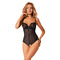 Боді з відкритим доступом Serena Love crotchless teddy, чорний, XS/S