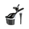 Босоніжки Pleaser Esteem-709 на підборах 7 дюймів, босоніжки з ремінцем на щиколотці 3 дюйми, чорні/прозорі