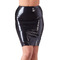 Спідниця з латексу до колін LateX ROK midi чорна, L