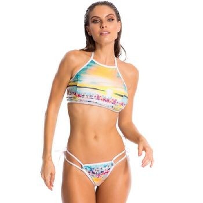 Купальник бікіні SUPERHOT BK181 безшовний, дихаючий, жовтий