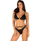 Комплект Obsessive Cobra Nive с имитацией змеиной кожи, черный, S/M