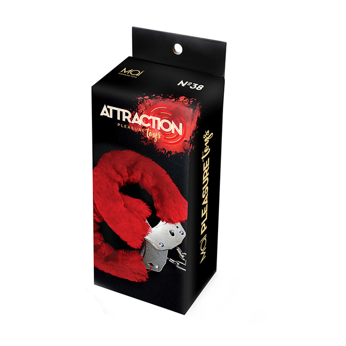 Наручники з хутром MAI No.38 METAL FURRY HANDCUFFS RED