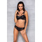 Комплект з ажурними вставками LOONA SET black S/M - Passion