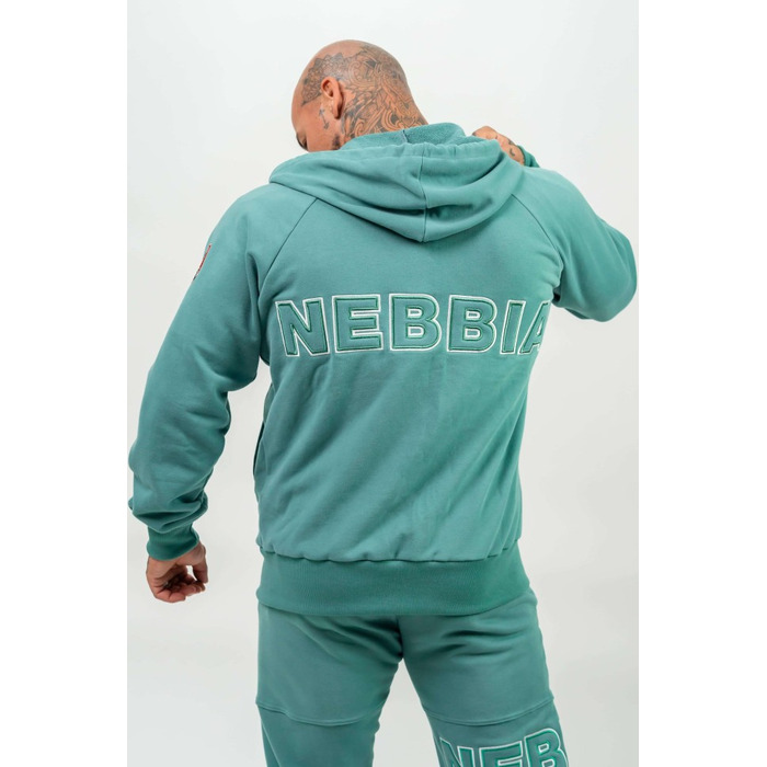Кофта Nebbia Long Zip Up Hoodie BEYOND ORDINARY Green 707