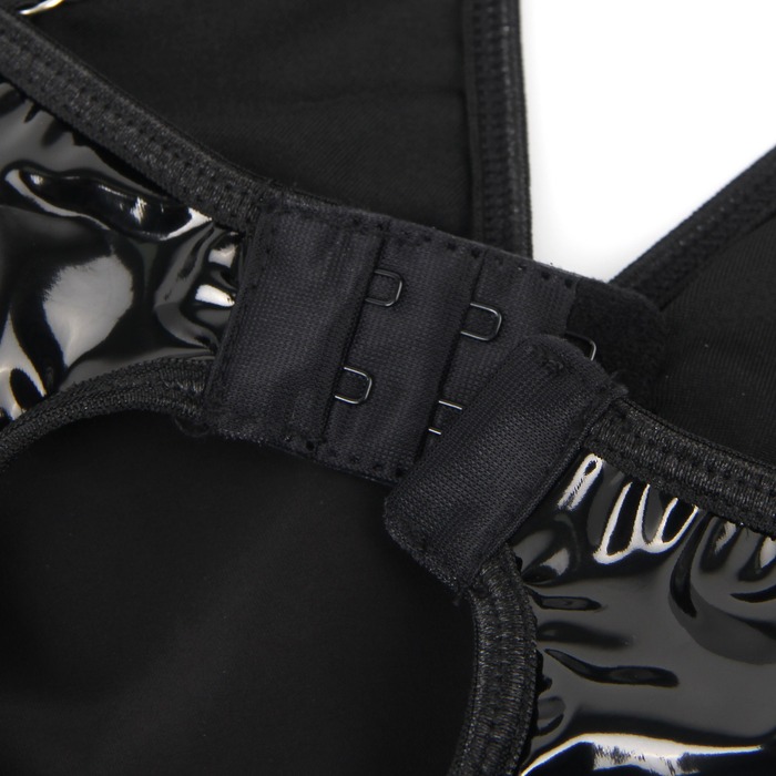 Платье с чокером, глянцевое Star Night Wet Look с имитацией винила, черное, M