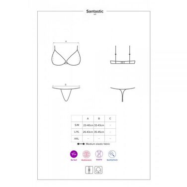 Комплект Новорічний Obsessive Santastic Red® 3 pcs set S / M