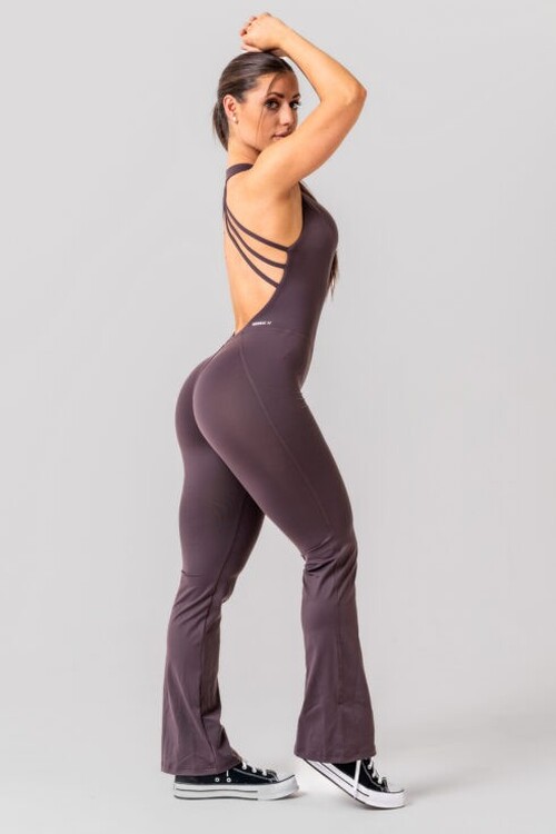 Комбінезон Nebbia Sculpting Flared Jumpsuit OWN THE GYM Brown 397