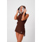Плаття Fitzona Brown Dress With Hoodie 14410