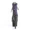 Ботинки Pleaser Adore-1021OMBG *Каблук 7 дюймов, PF 6,5 см, открытый носок, шнуровка, боковая молния, фиолетово-черный
