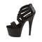 Босоножки Pleaser Adore-769, каблук 7 дюймов, босоножкии с перекрещивающимися ремешками PF 2 3/4 дюйма, черная веганская кожа/черный