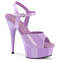 Босоножки Pleaser Delight-609, каблук 6 дюймов, ремешок на щиколотке шириной 1 3/4 дюйма, лакированная кожа лавандового цвета