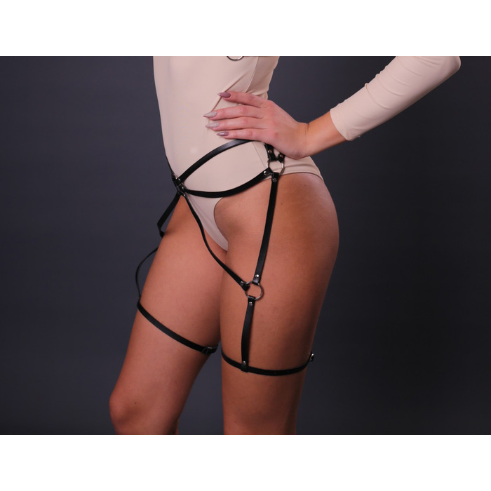 Гартери модель G5, екошкіра, ручна робота