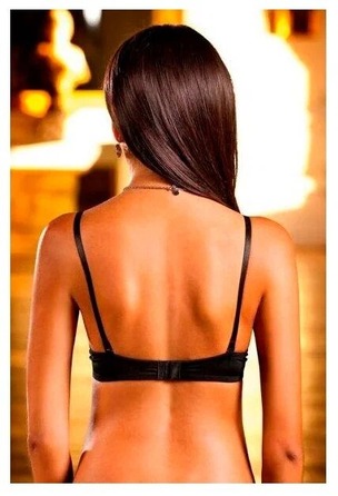 Бюстгалтер с принтом зебры Baci Zebra черно-белый, размер 34D