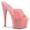 Шльопанці Pleaser Adore-701N на підборах 7 дюймів, шльопанці 2 3/4 дюйма PF, рожеві