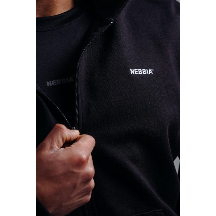 Спортивна кофта Nebbia Zipper Hoodie with Embroidery PRIMAL Black 884