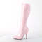 Чоботи Pleaser Boots Seduce-2000 *5 дюймів на підборах, однотонні еластичні, з блискавкою збоку, рожевого кольору