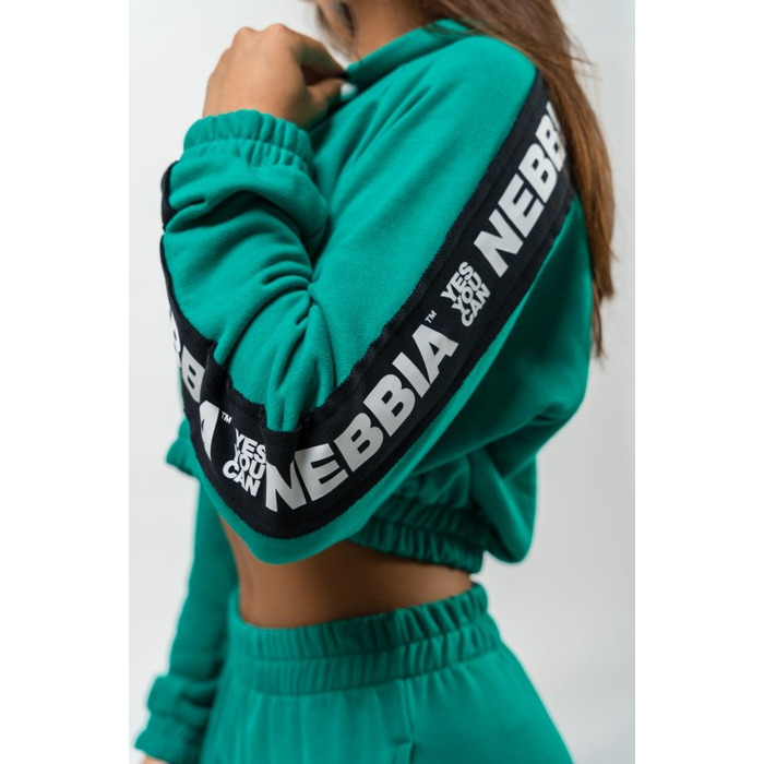 Худі Nebbia Cropped Zip-Up Hoodie Iconic Green 254