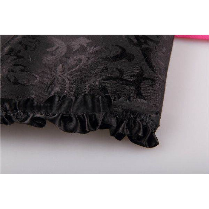 Корсет с цветочным принтом Star Night Corset Top с крючками и шнуровкой, черный, L (без коробки)