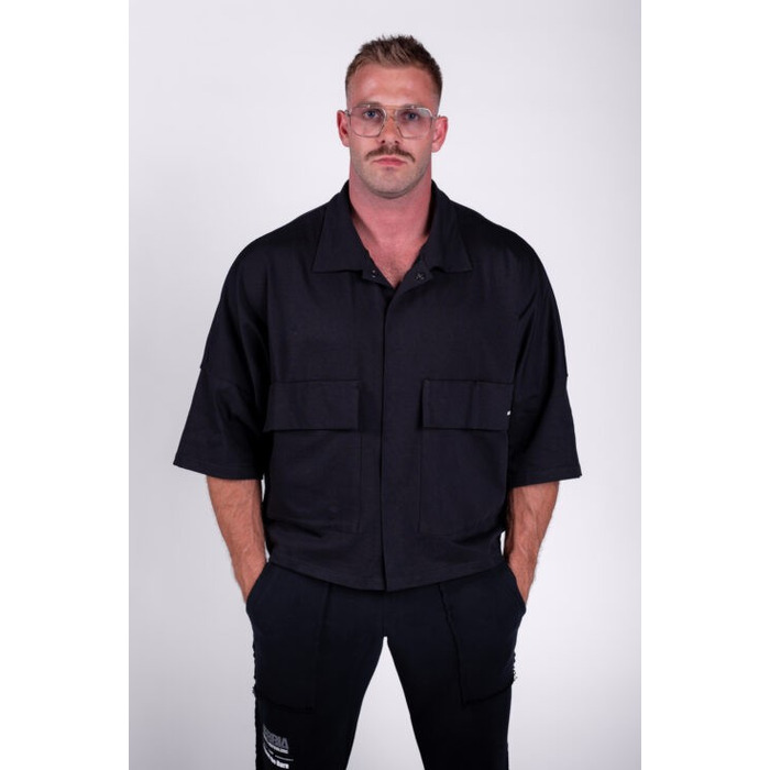 Сорочка Nebbia Boxy Fit Shirt With Pockets STREET ICON Black 599
