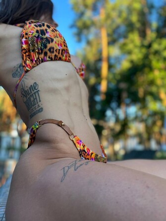 Купальник Babalu 14294 помаранчевий з леопардовим принтом