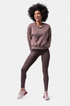 ТОЛСТОВКА LOOSE FIT SWEATSHIRT 'FEELING GOOD' BROWN 420