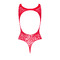 Боді з декоративними переплетеннями Obsessive B120, червоний, S/M/L