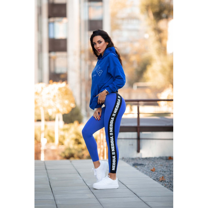 Легінси Nebbia High Waisted Side Stripe Leggings Iconic Blue 209