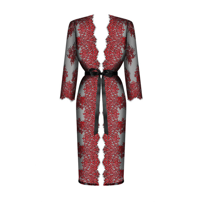 Пеньюар кружевной Obsessive Redessia peignoir S/M