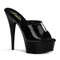 Шлепанцы Pleaser Delight-601, каблук 6 дюймов, платформа 1 3/4 дюйма, открытый носок, черные