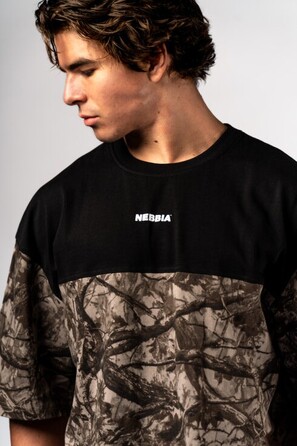 Футболка Nebbia Oversized Tee POWER Light Brown Camo 898