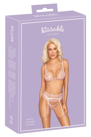 Сексуальный комплект с поясом Kissable Suspender set S/M